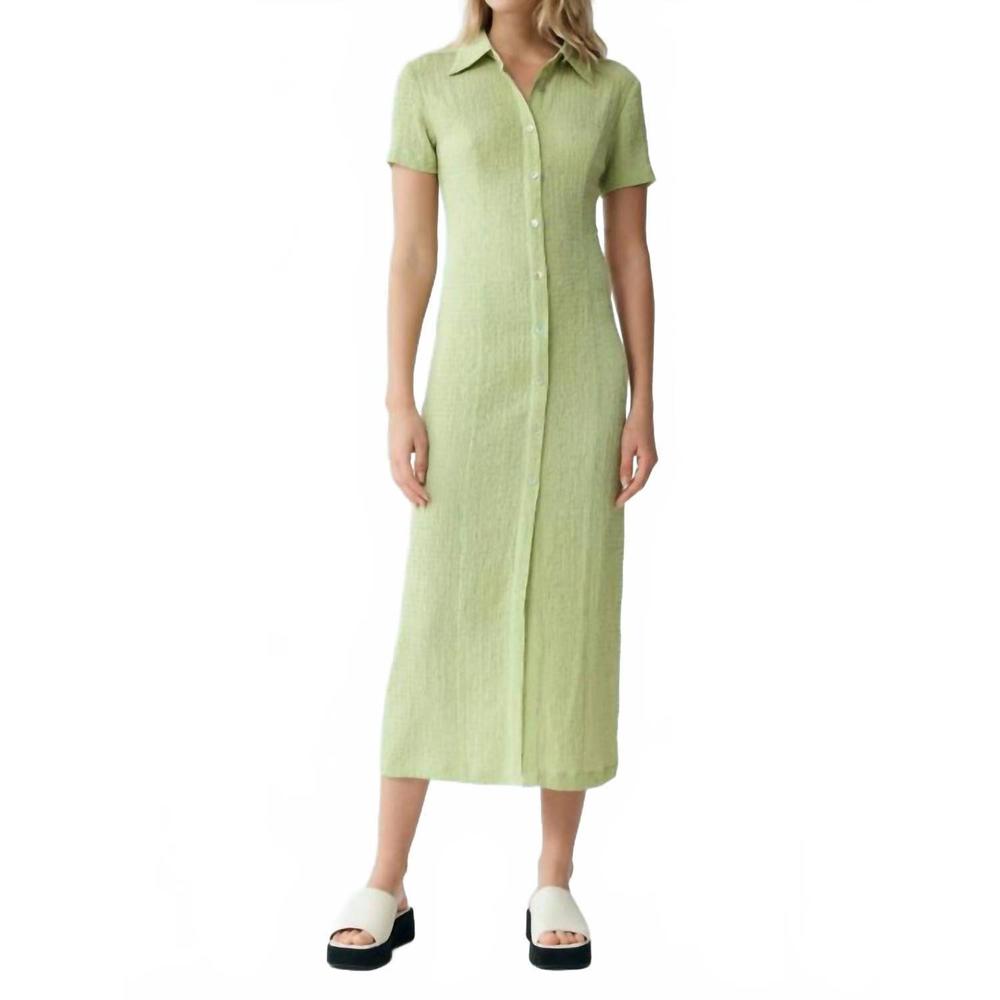 NEW THIRD FORM waffle midi shirt midi dress in mint